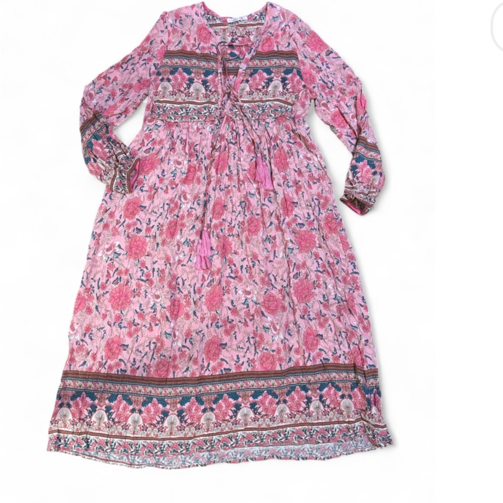 Floral Pink Maxi Dress